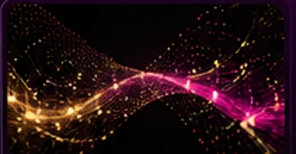 Gold and magenta data-signal particles